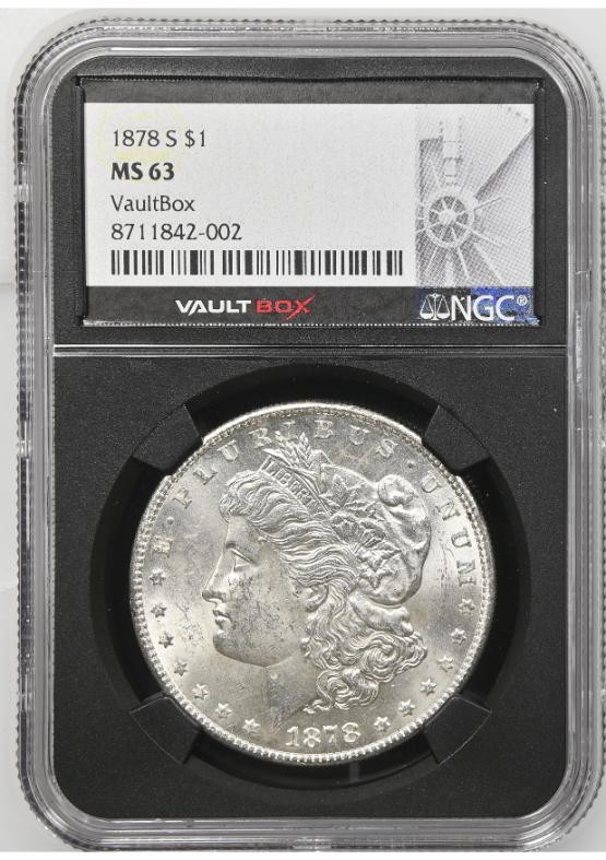 1878-S $1 NGC MS63 FRONT
