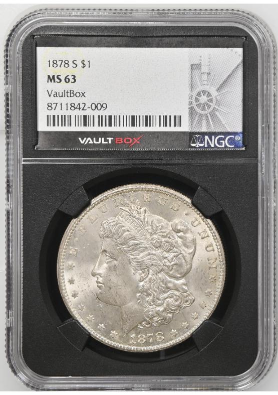 1878-S $1 NGC MS63 FRONT