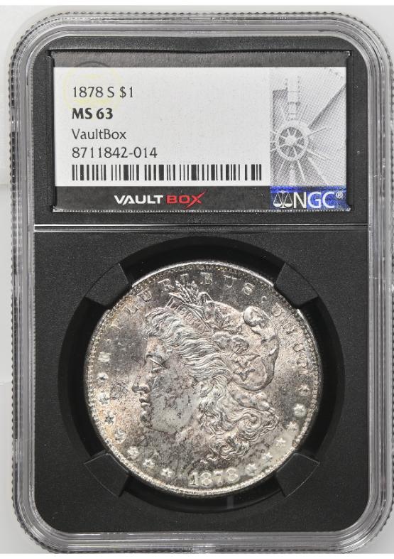 1878-S $1 NGC MS63 FRONT