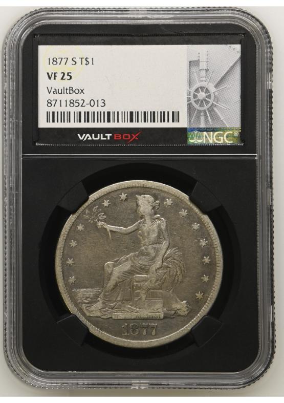 1877-S T$1 NGC VF25 FRONT