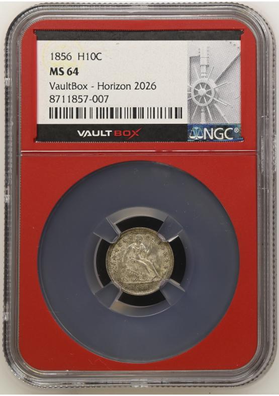 1856 H10C NGC MS64 FRONT