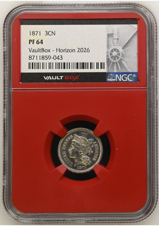 1871 3CN NGC PF64 FRONT
