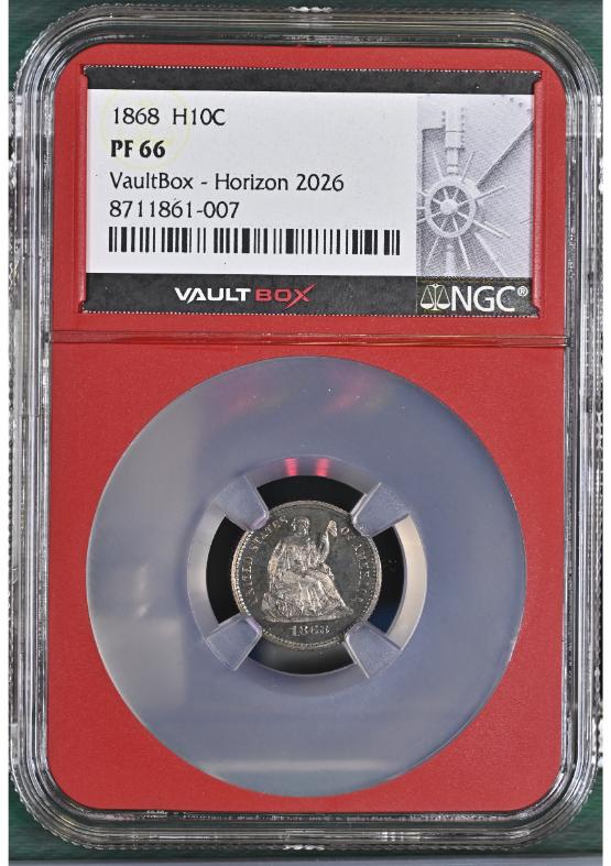 1868 H10C NGC PF66 FRONT