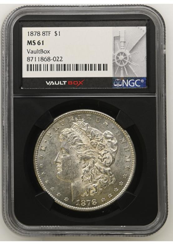 1878 8TF $1 NGC MS61 FRONT