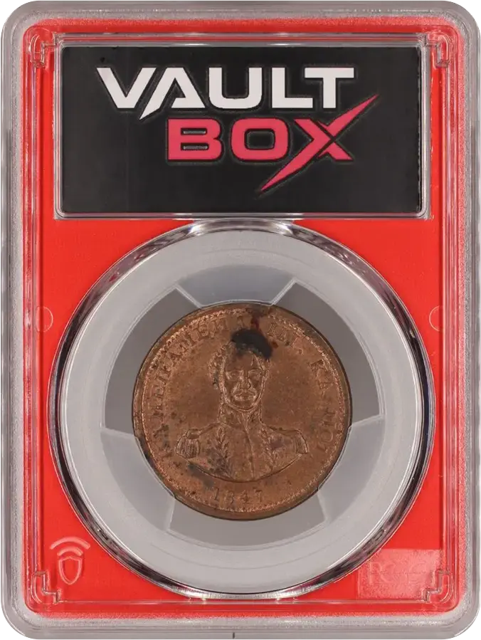 1847 1C HAWAII PCGS MS63RBFRONT