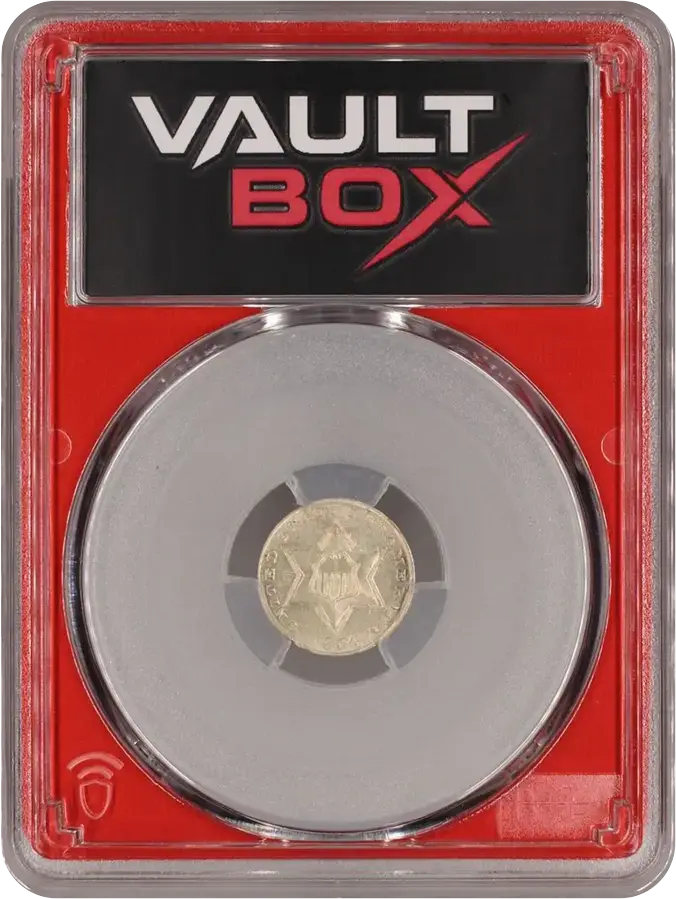 1854 3CS PCGS MS64 CACFRONT