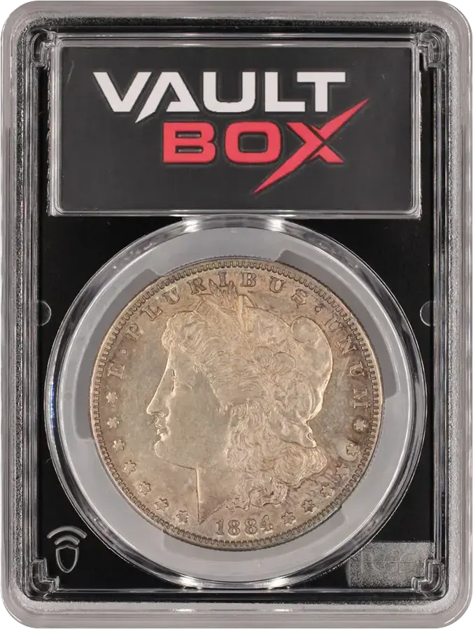 1884-S $1 PCGS AU55 REVERSE TONERFRONT