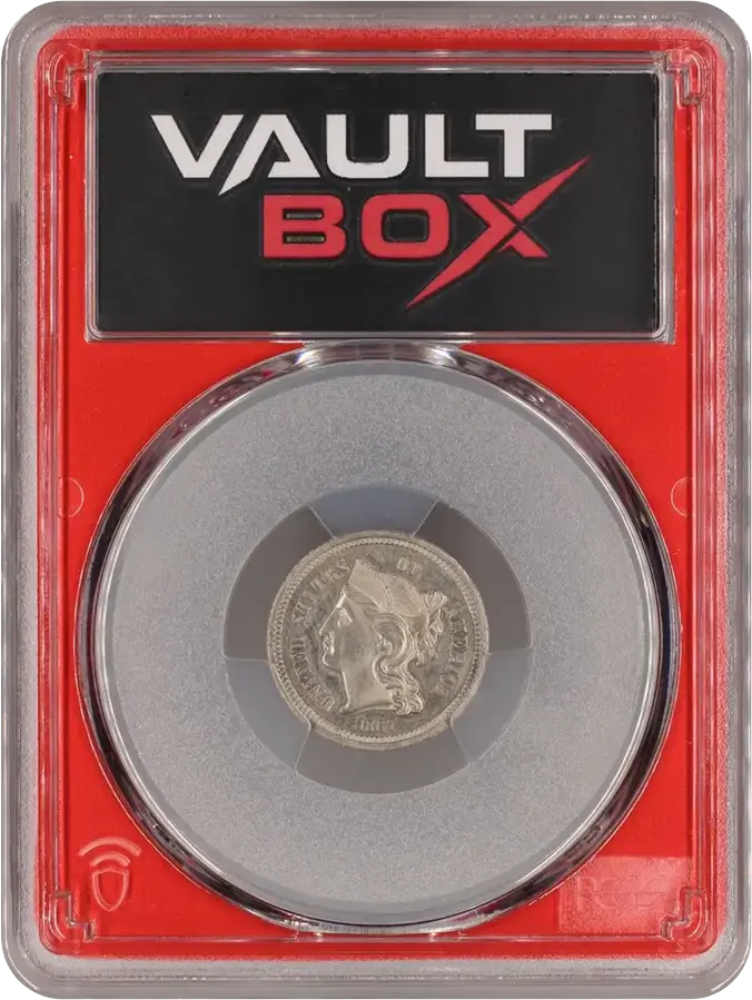 1867 3CN PCGS PR63 PART OF 1867 (10) COIN PROOF SETFRONT