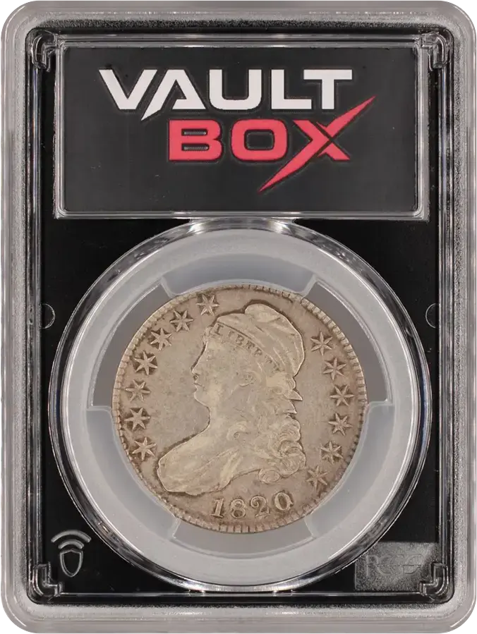 1820 50C OVERTON 108 SQUARE 2 LARGE DATE NO KNOB PCGS XF40FRONT