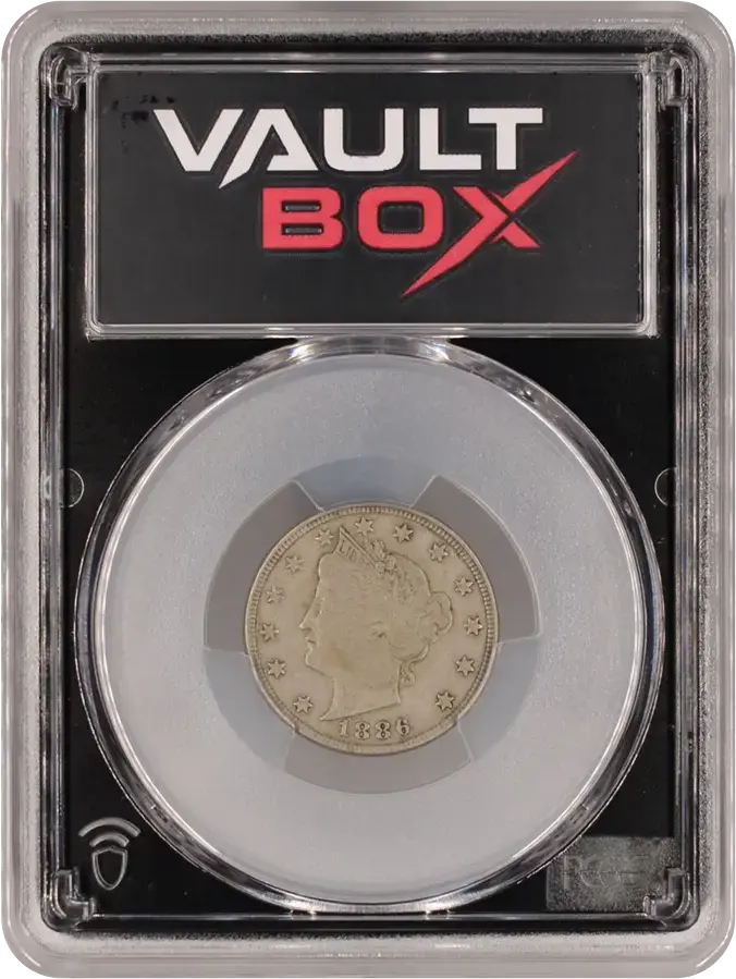 1886 5C PCGS XF40FRONT
