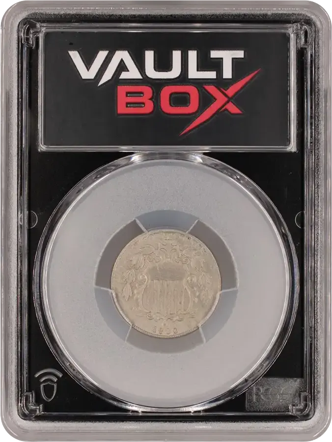 1883 5C SHIELD - OVERDATE FS-305 PCGS AU58FRONT