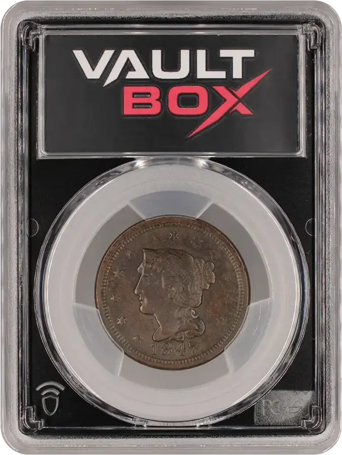 1847 1C PCGS MS61BNFRONT