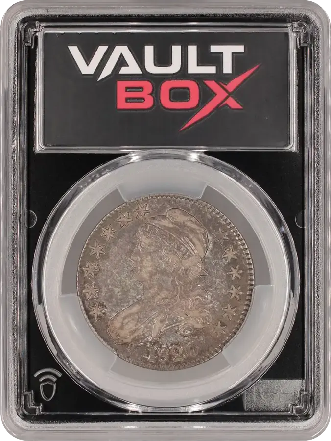 1820 50C SQUARE 2 LARGE DATE NO KNOB PCGS VF35FRONT