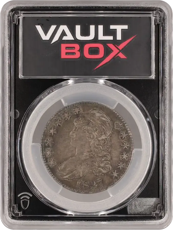 1827 50C O-105 PCGS AU50FRONT