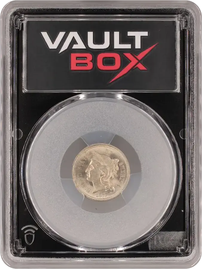 1873 3CN CLOSED 3 PCGS MS65FRONT
