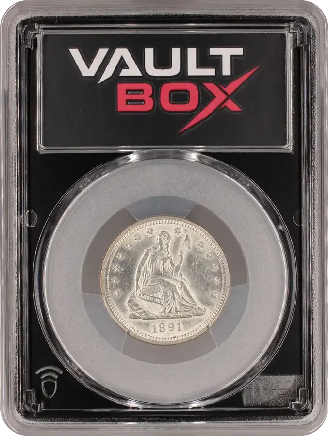 1891 25C PCGS AU58FRONT