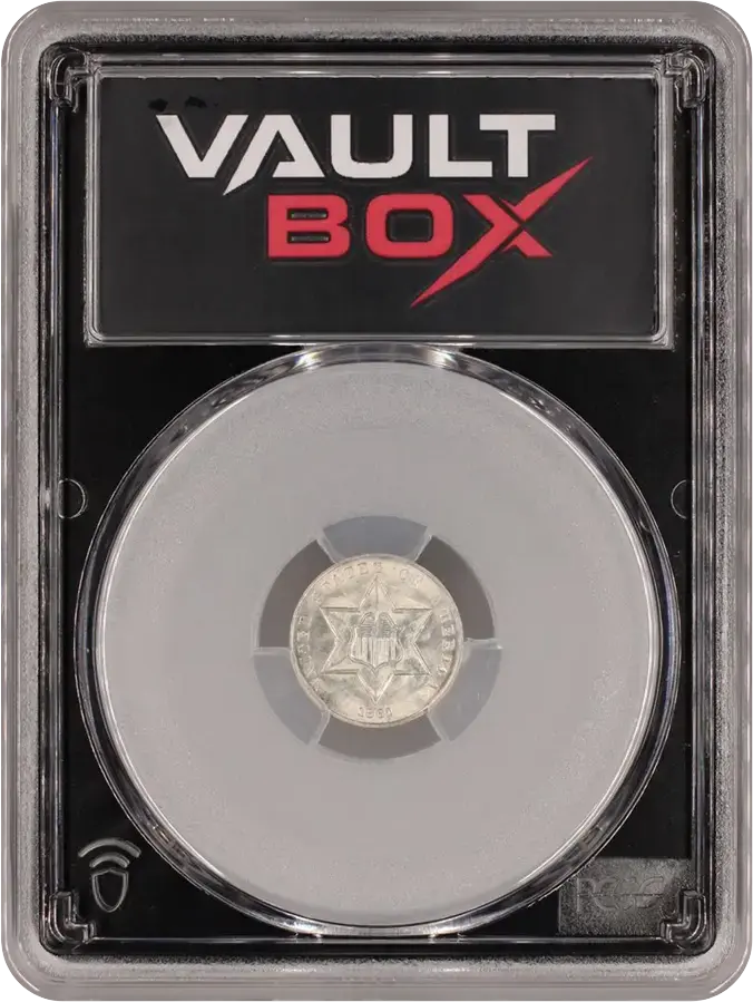 1862 3CS PCGS MS64FRONT