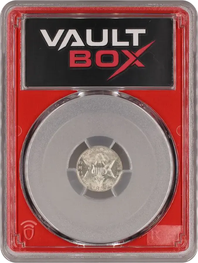 1857 3CS PCGS MS64 CACFRONT