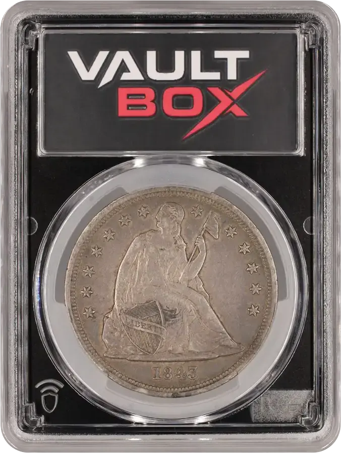 1843 $1 PCGS XF45FRONT