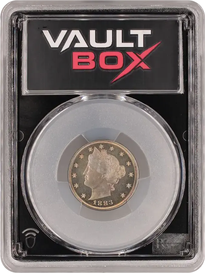 1883 5C WITH CENTS PCGS PR65+FRONT