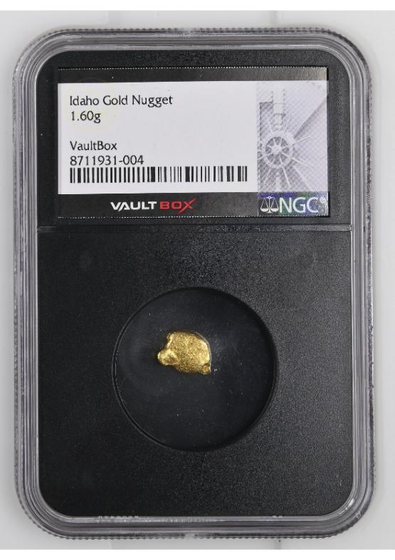 1.6 GRAM Idaho Gold Nugget GOLD NUGGET NGC CERTIFIED FRONT