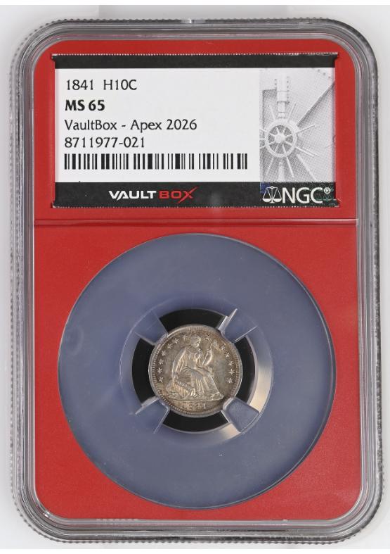 1841 H10C NGC MS65 FRONT