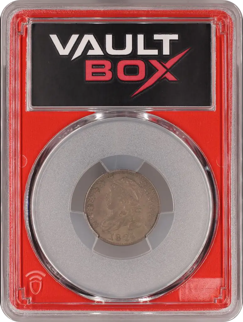 1821 10C LARGE DATE PCGS AU55 FRONT