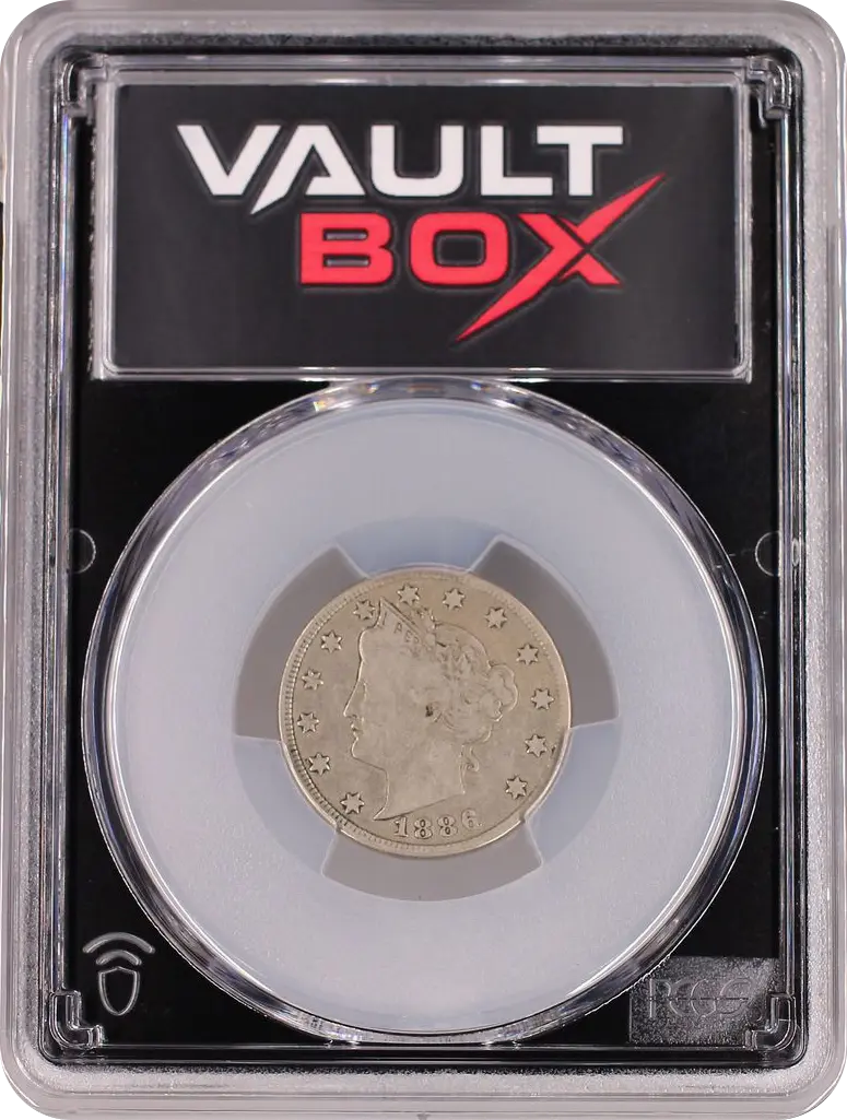 1886 5C PCGS VF20 FRONT