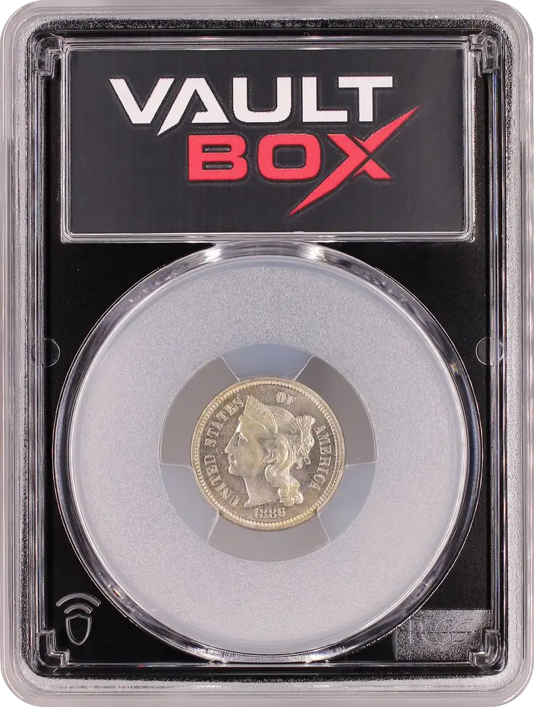 1886 3CN PCGS PR63 FRONT