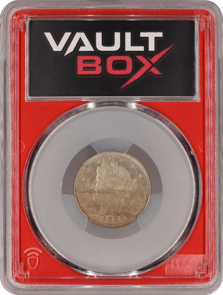 1886 5C PCGS AU50 FRONT