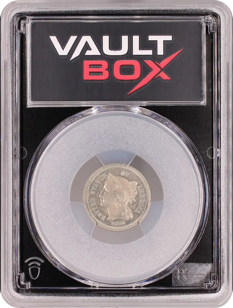 1870 3CN PCGS PR63 FRONT