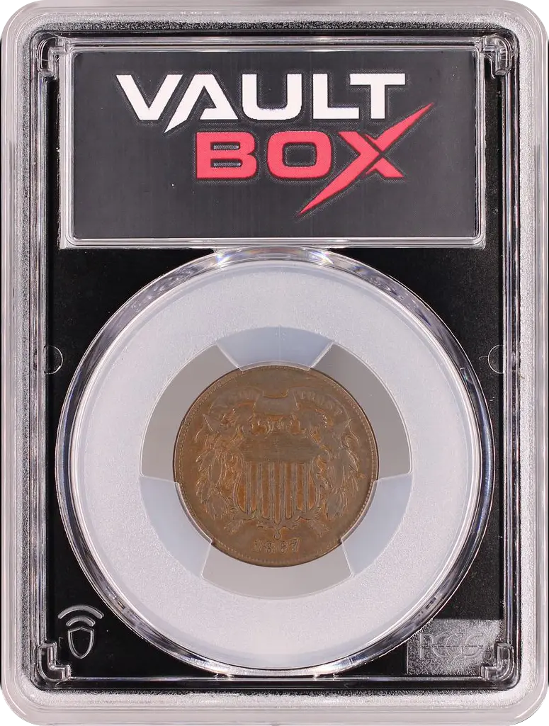 1867 2C DOUBLED DIE OBVERSE PCGS VF20BN FRONT