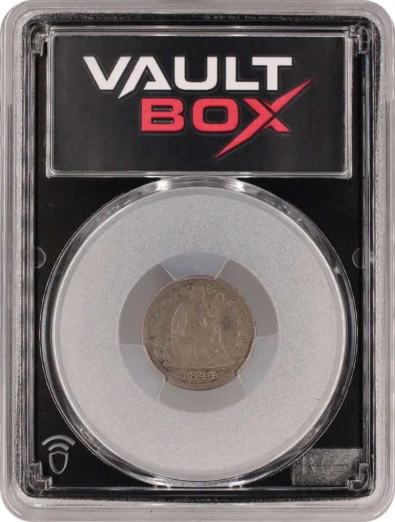 1844 10C PCGS F15 FRONT