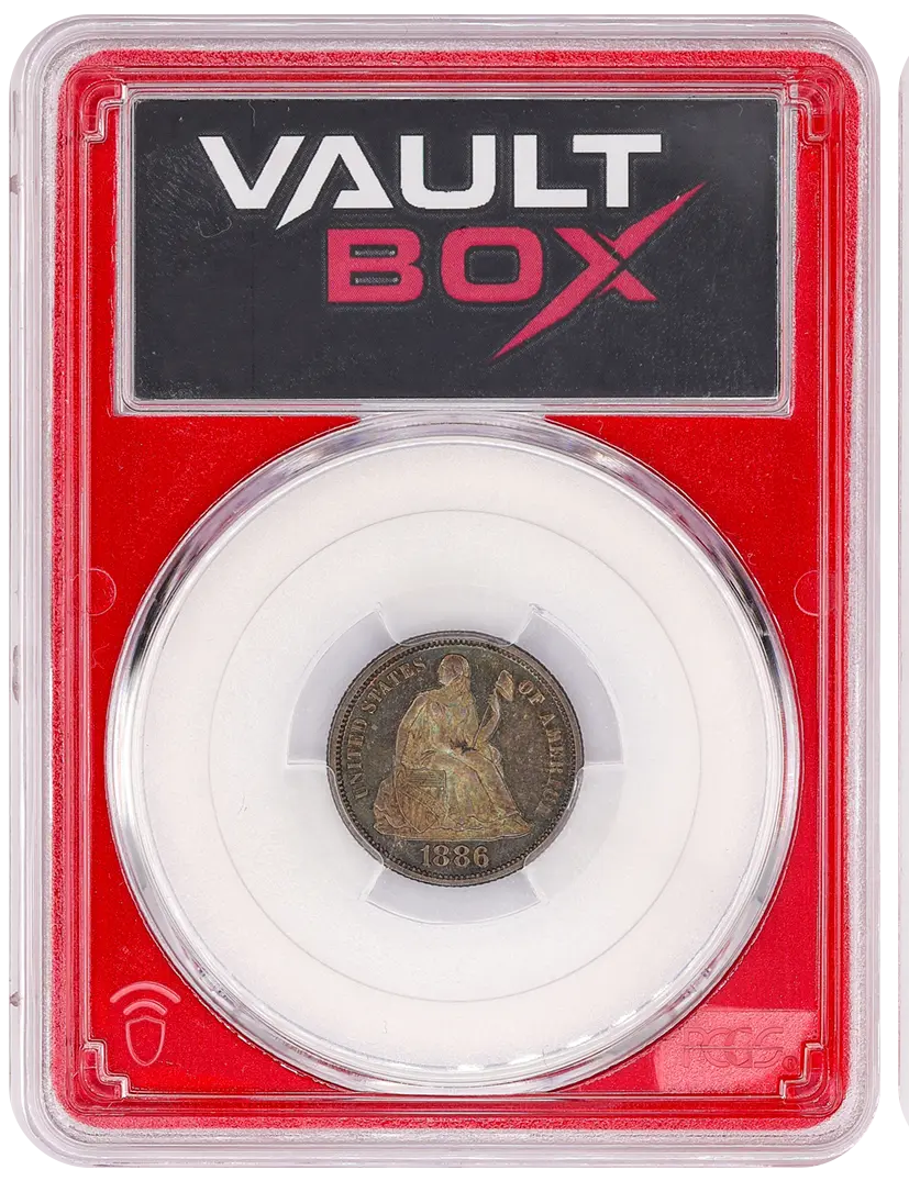 1886 10C PCGS PR65 CAC TONER FRONT