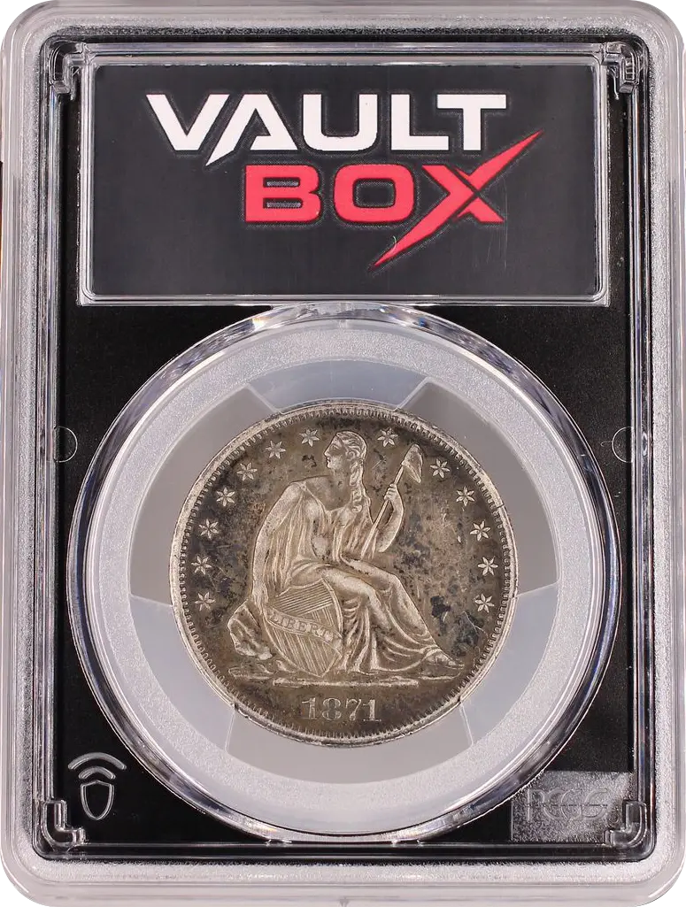 1871 50C WB-1 DDO INCOMPLETE S PCGS XF45 FRONT