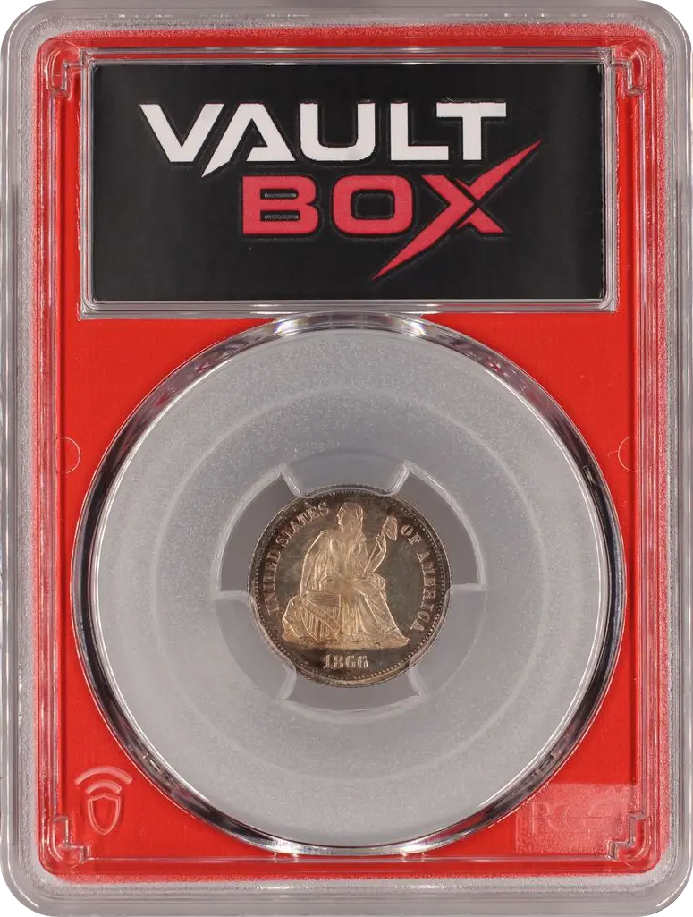 1866 10C PCGS PR64CAM FRONT