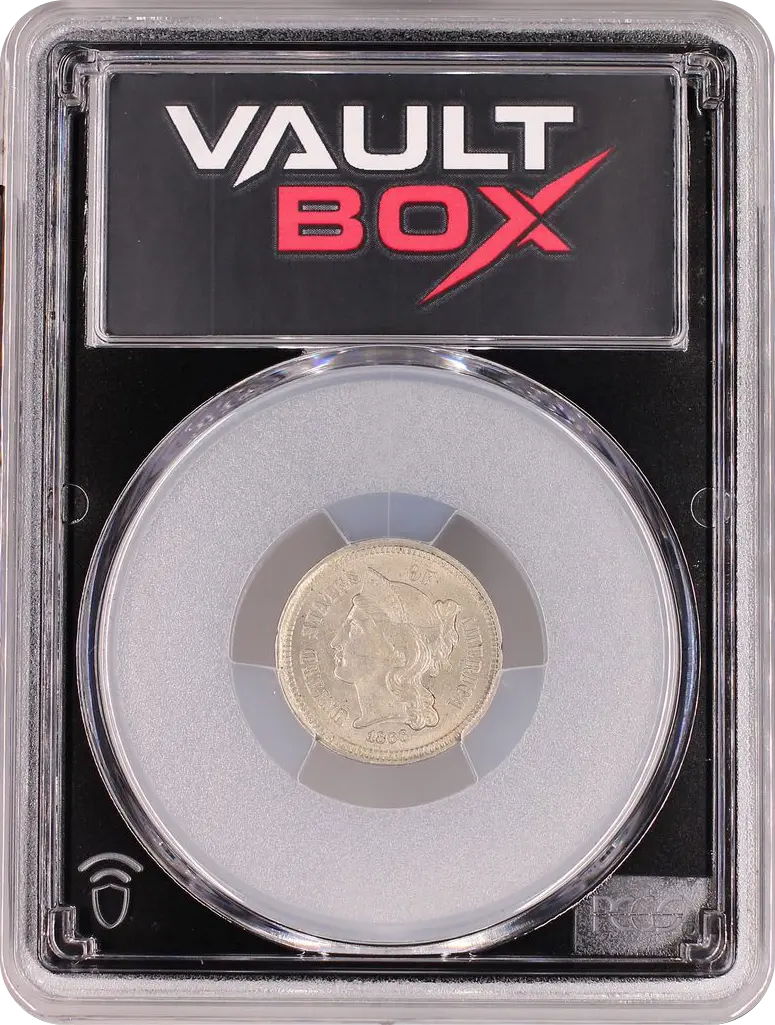1866 3CN PCGS MS62 FRONT