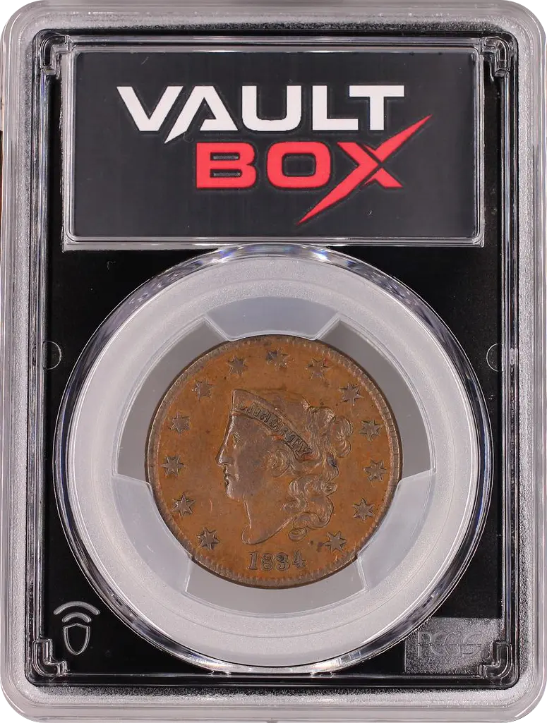 1834 1C SMALL 8 PCGS VF30BN FRONT