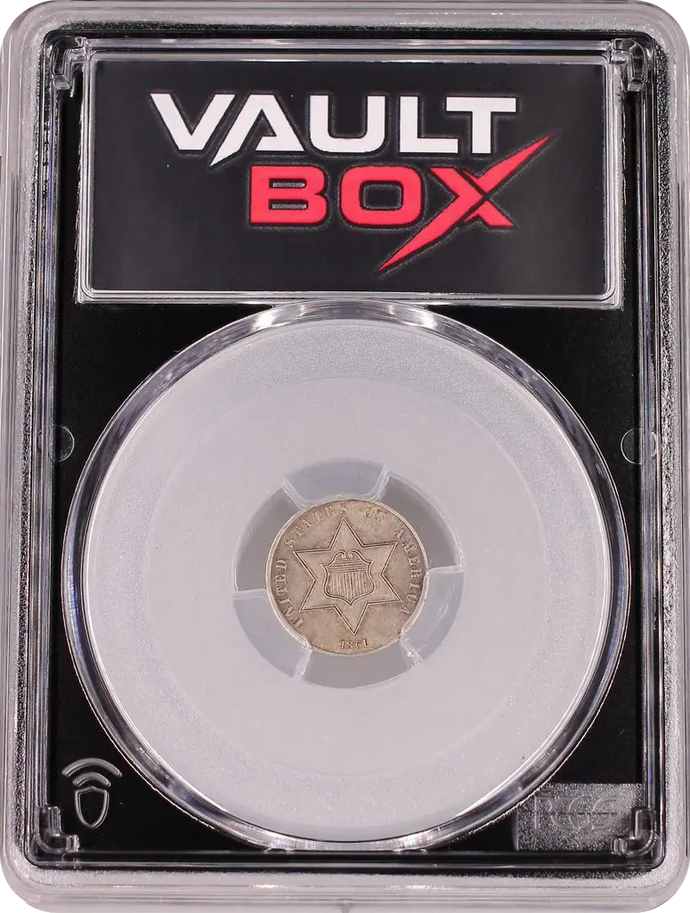 1861 3CS PCGS MS62 FRONT