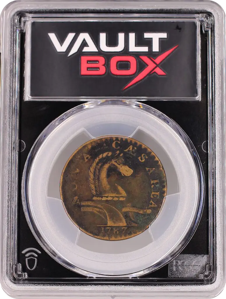 1787 NJ 1/2P SERPENT HEAD PCGS VF25BN FRONT