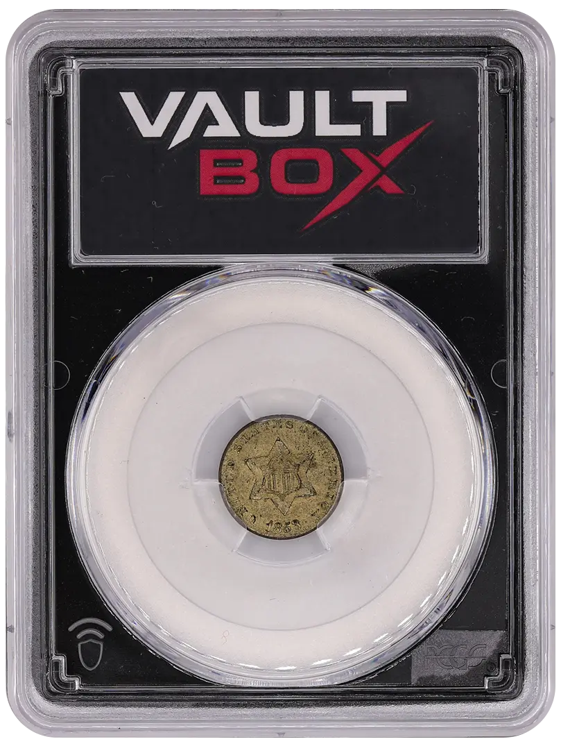 1853 3CS PCGS MS63 CAC FRONT