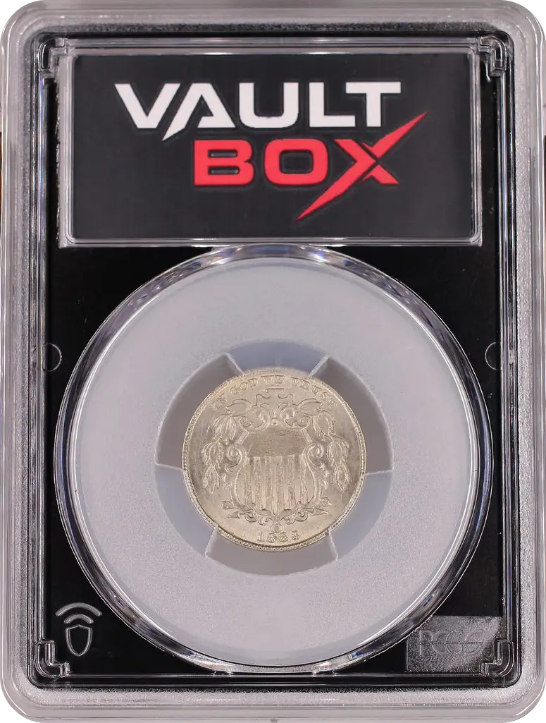 1883 5C SHIELD PCGS MS62 FRONT