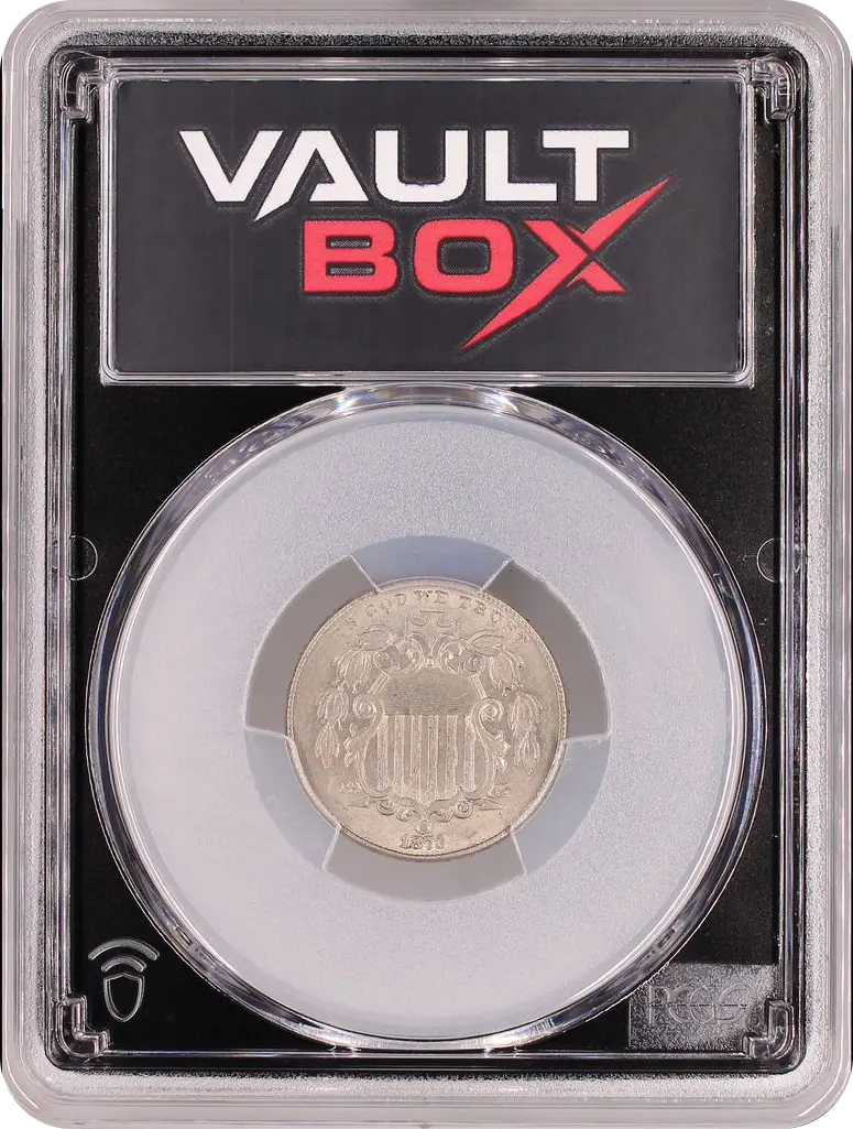 1873 5C OPEN 3 PCGS MS62 FRONT