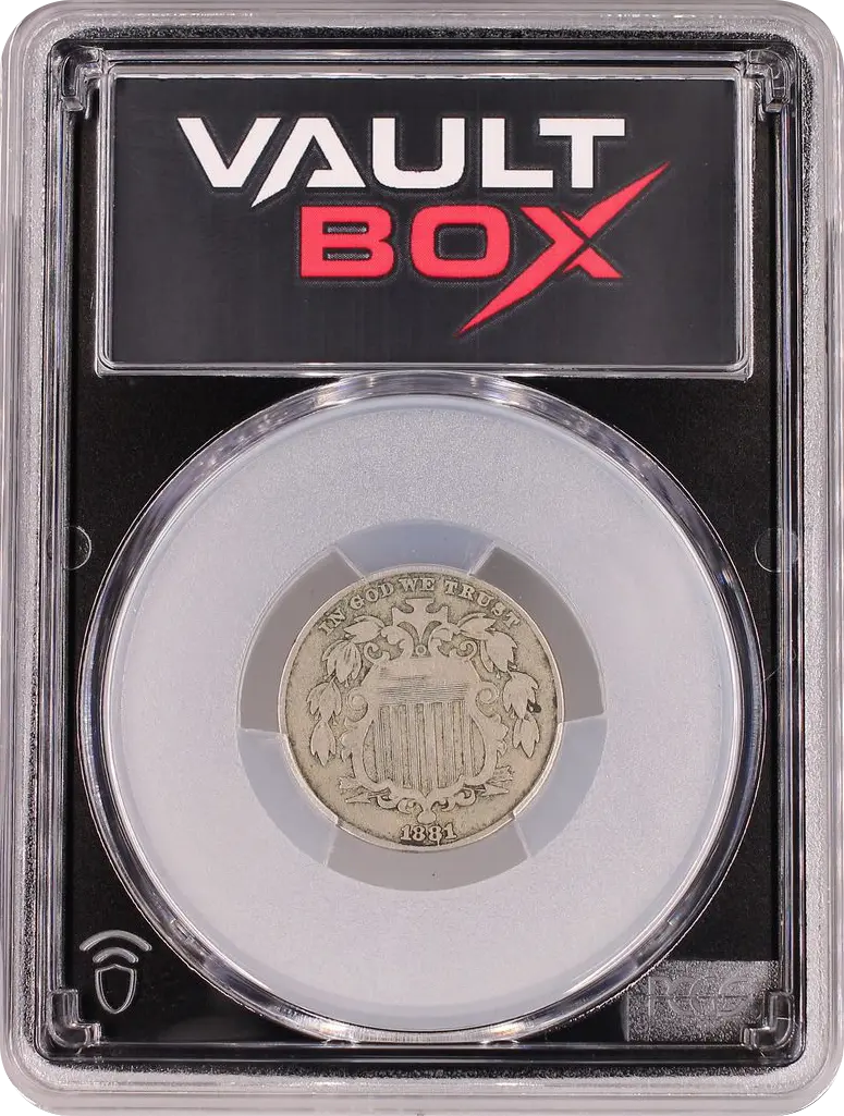 1881 5C PCGS F15 FRONT