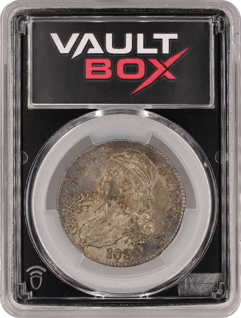 1830 50C SMALL 0 PCGS AU50 FRONT