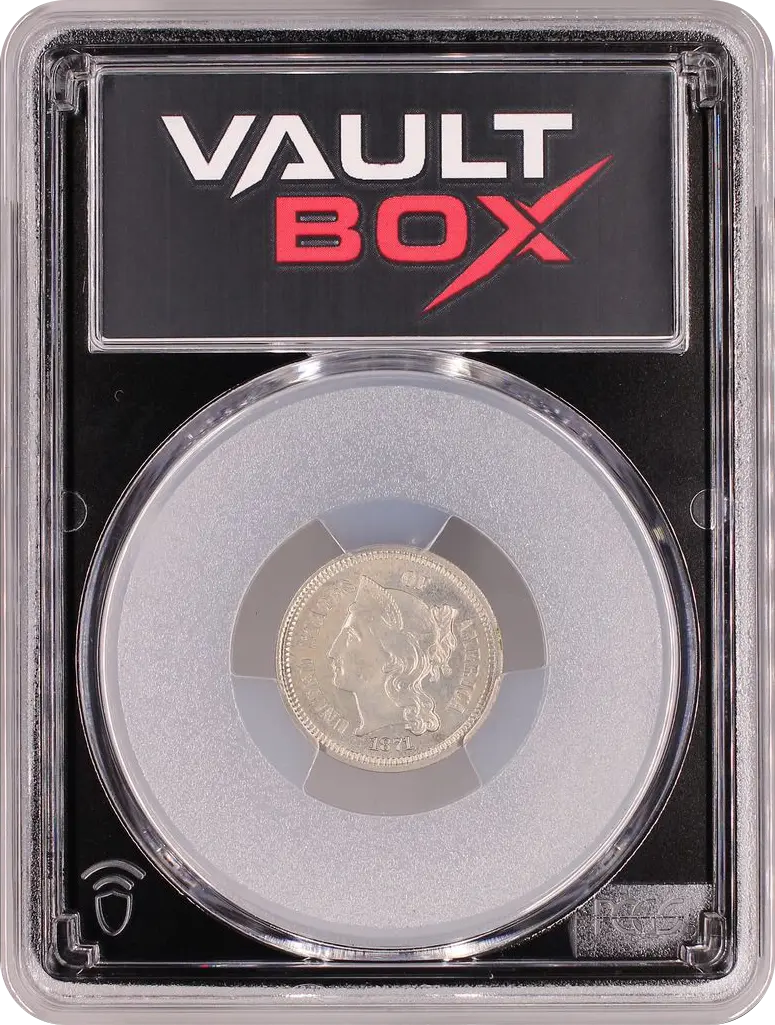 1871 3CN PCGS PR64 FRONT