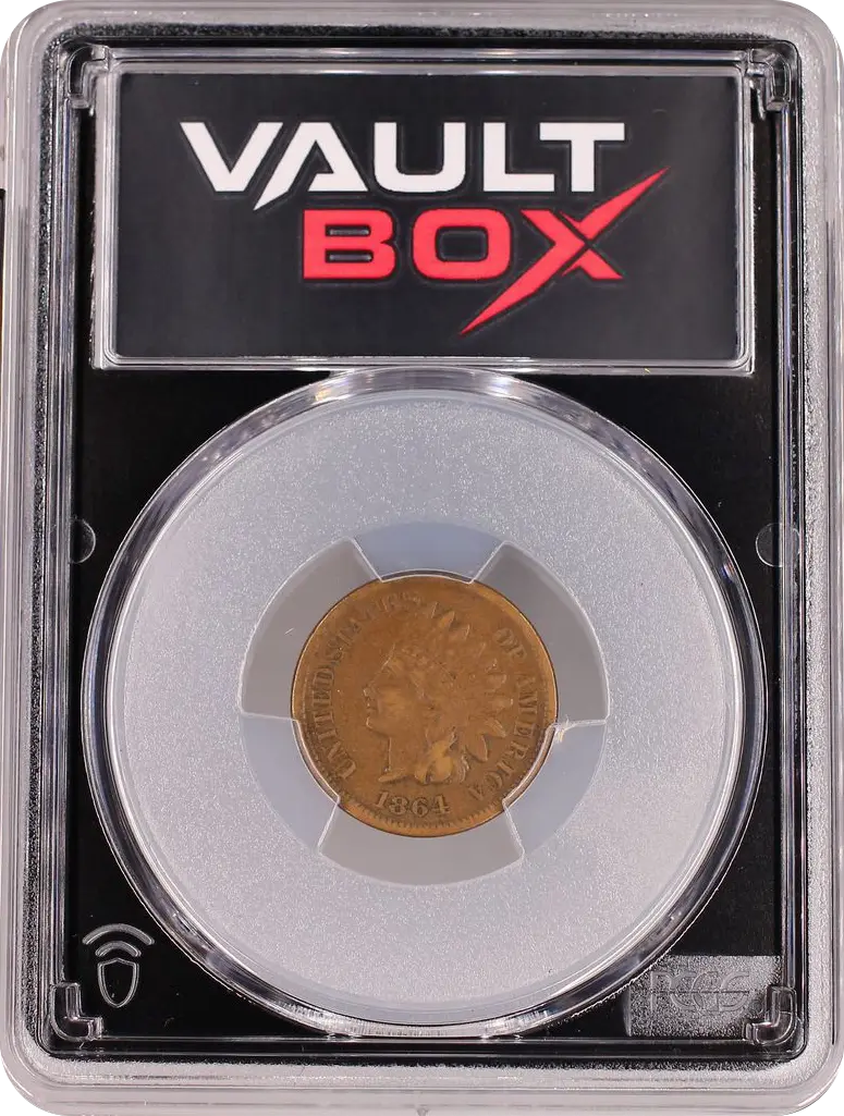 1864 1C L ON RIBBON PCGS VF30BN FRONT