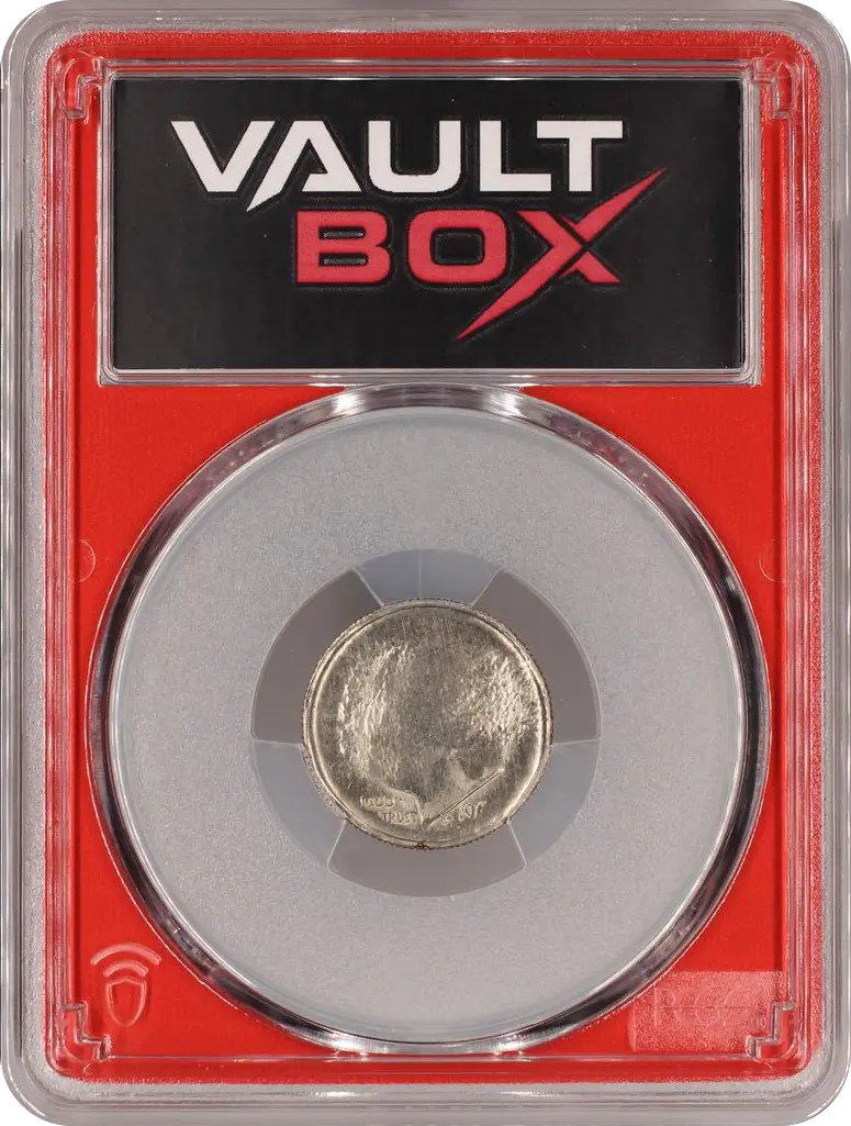 (1965-69) 10C STRUCK THROUGH CLOTH PCGS MS63 MINT ERROR FRONT