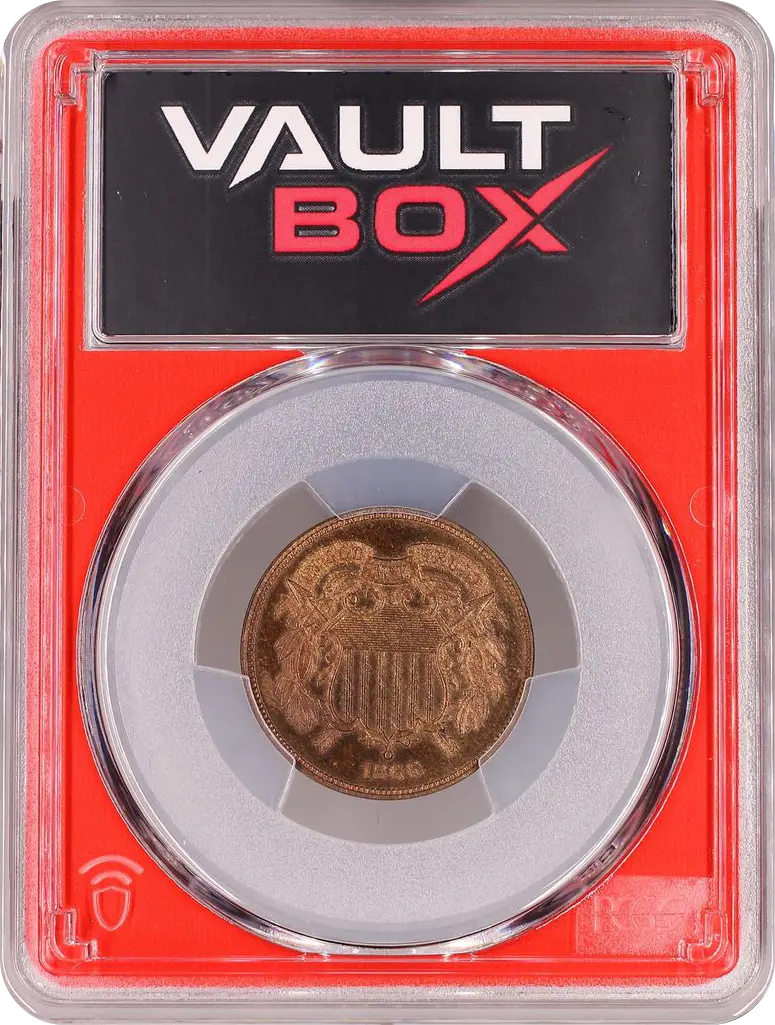 1866 2C PCGS PR64RB CAC FRONT