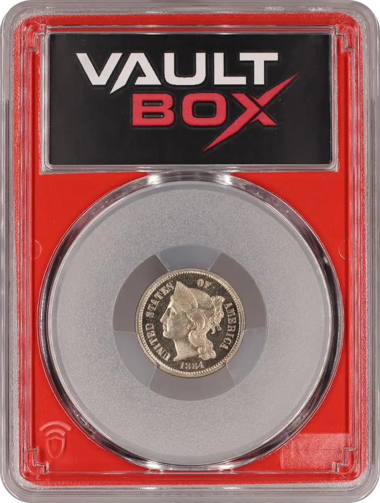 1884 3CN PCGS PR66CAM FRONT